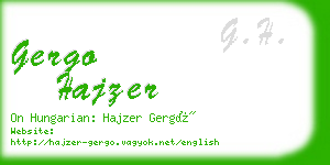 gergo hajzer business card